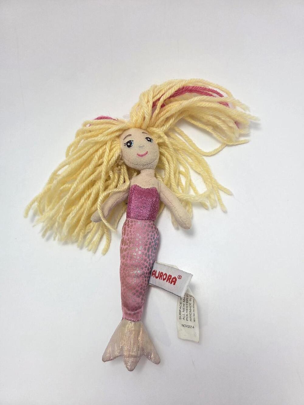 Aurora Pink Mermaid Stuffed Animal Toy Plush (4 inch)